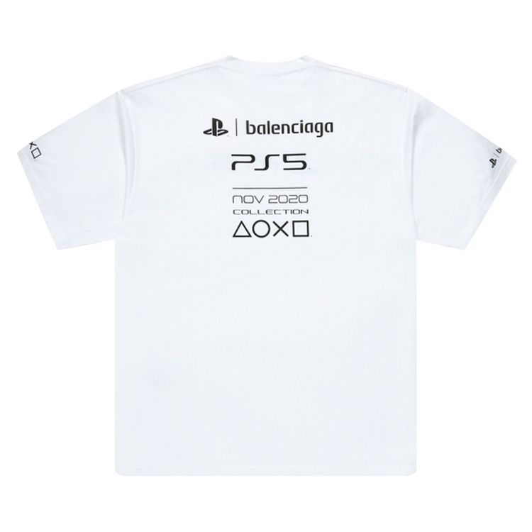 Balenciaga Playstation Boxy Tee WhiteBlack
