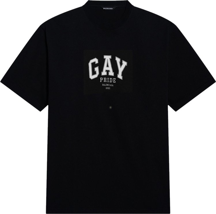 Balenciaga Pride 2021 Oversized Tee Black