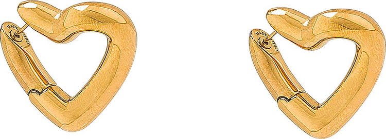 Balenciaga Heart Loop Earrings 'Shiny Gold'