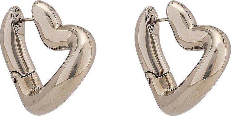 Balenciaga Heart Loop Earrings 'Shiny Silver'