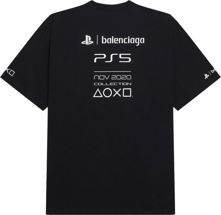 Balenciaga Playstation Small Fit Tee BlackWhite