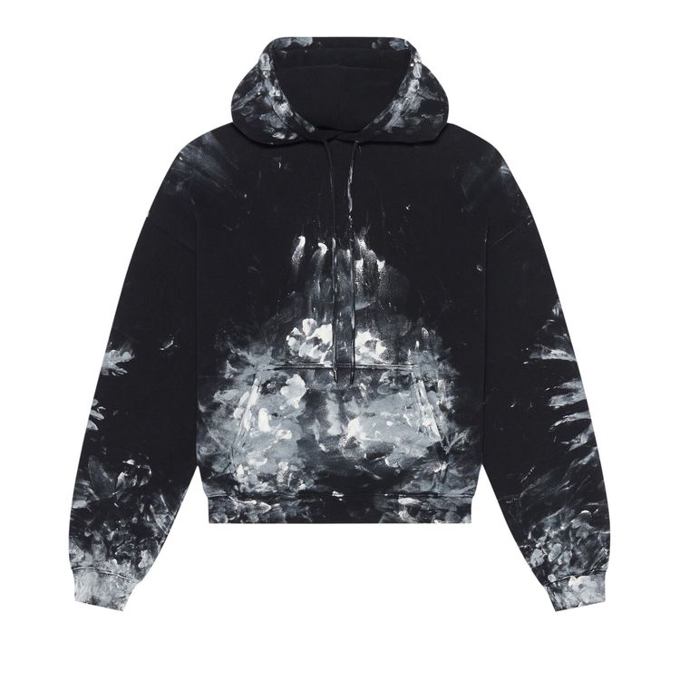 Buy Balenciaga Painter Fitted Hoodie 'Black/White' - 662531 TKVG2 1070 ...