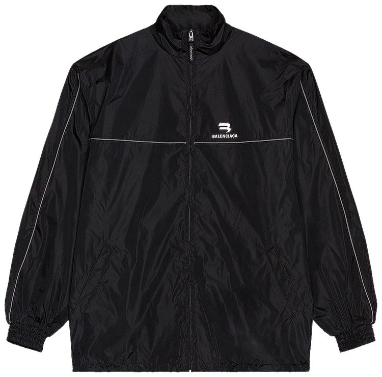 Balenciaga Classic Nylon Track Jacket Black