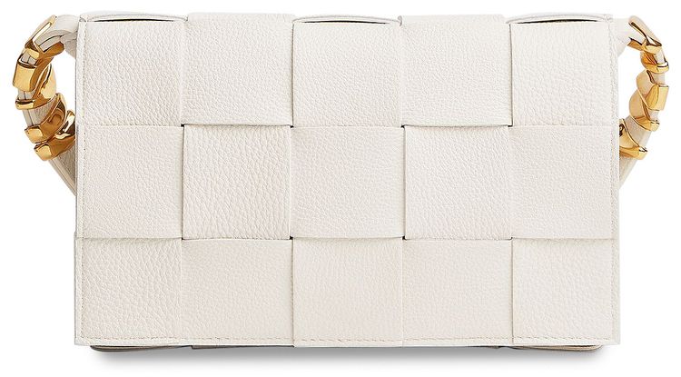 Bottega Veneta Cassette Shoulder Bag WhiteGold
