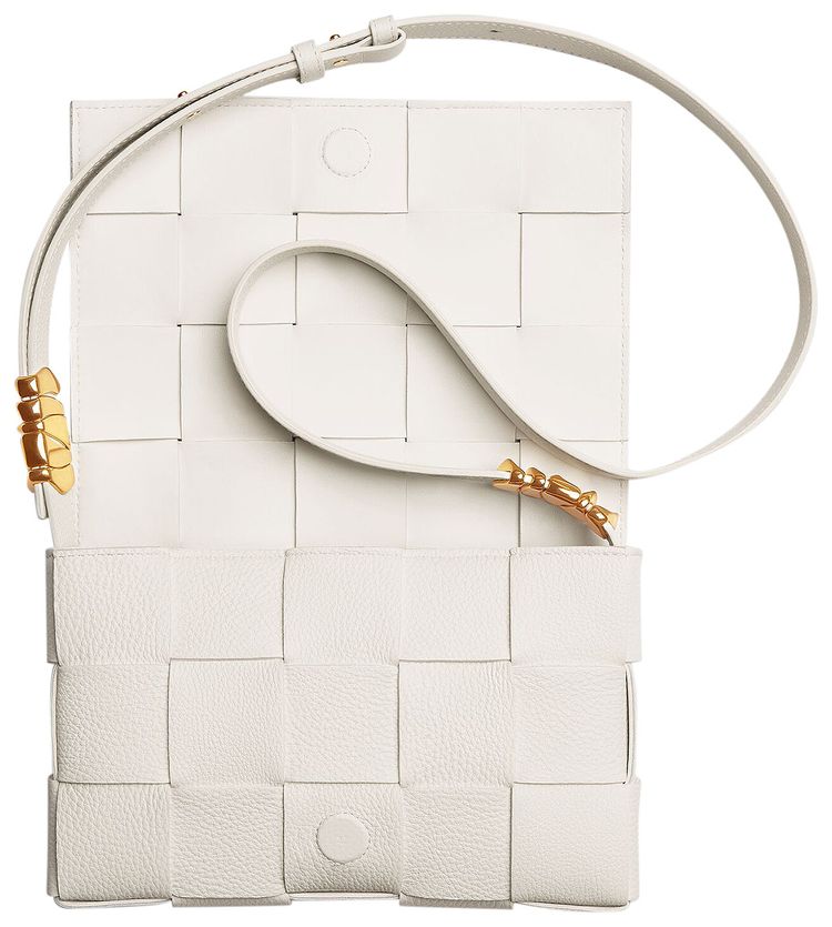 Bottega Veneta Cassette Shoulder Bag WhiteGold