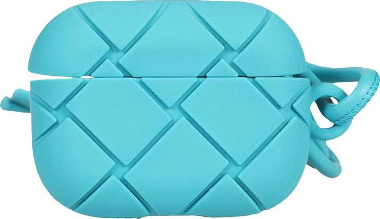 Bottega Veneta Tech Rubber Airpods Pro Case Turquoise