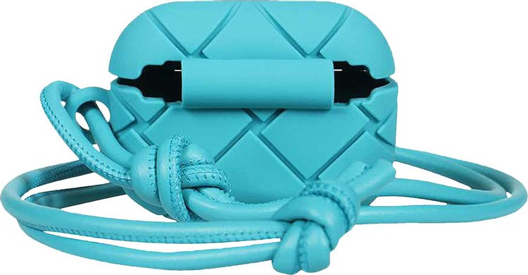 Bottega Veneta Tech Rubber Airpods Pro Case Turquoise