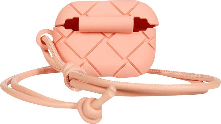 Bottega Veneta Tech Rubber Airpods Pro Case FlamingoPeachy