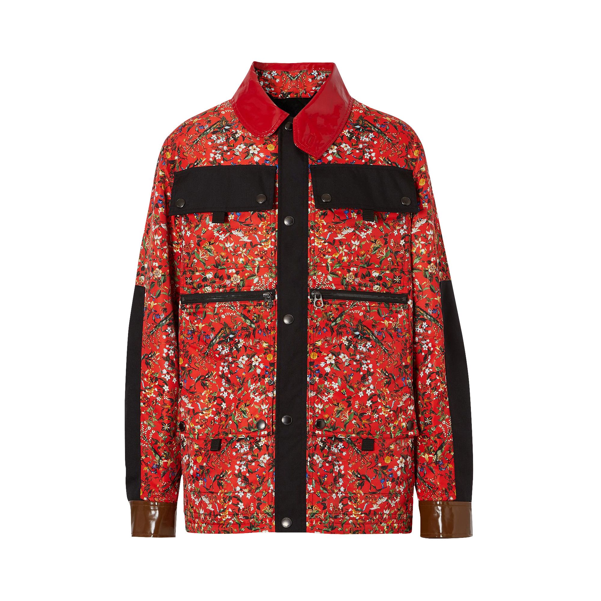 Buy Burberry Northfleet Floral Print Nylon Field Jacket Red 8042374 GOAT