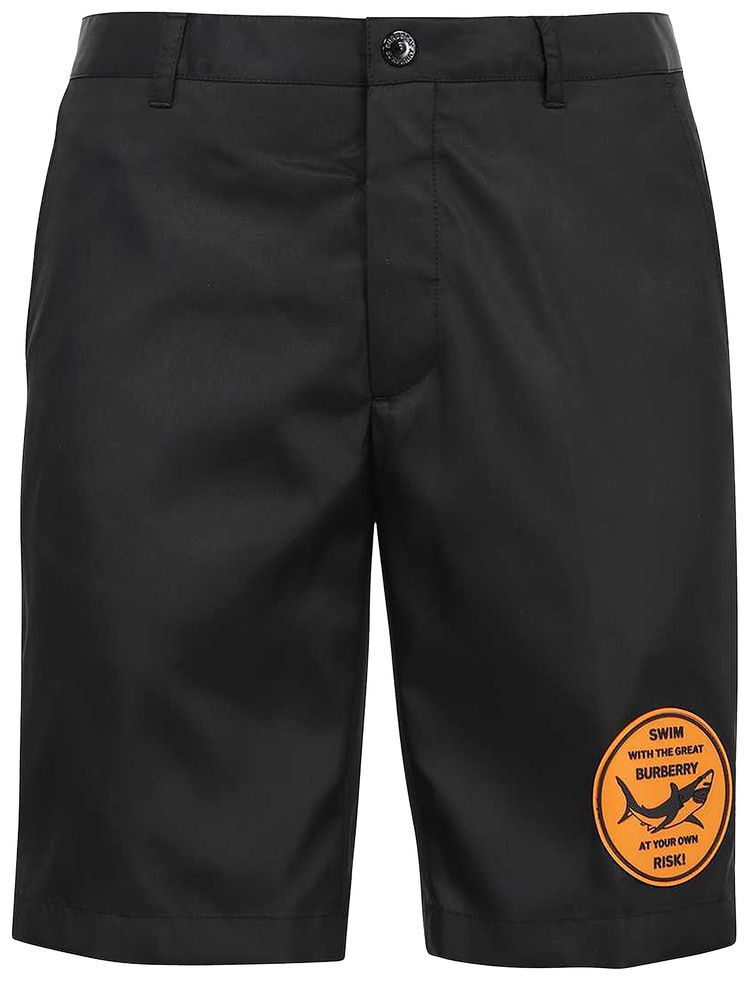 Burberry Shark Patch Nylon Shorts Black