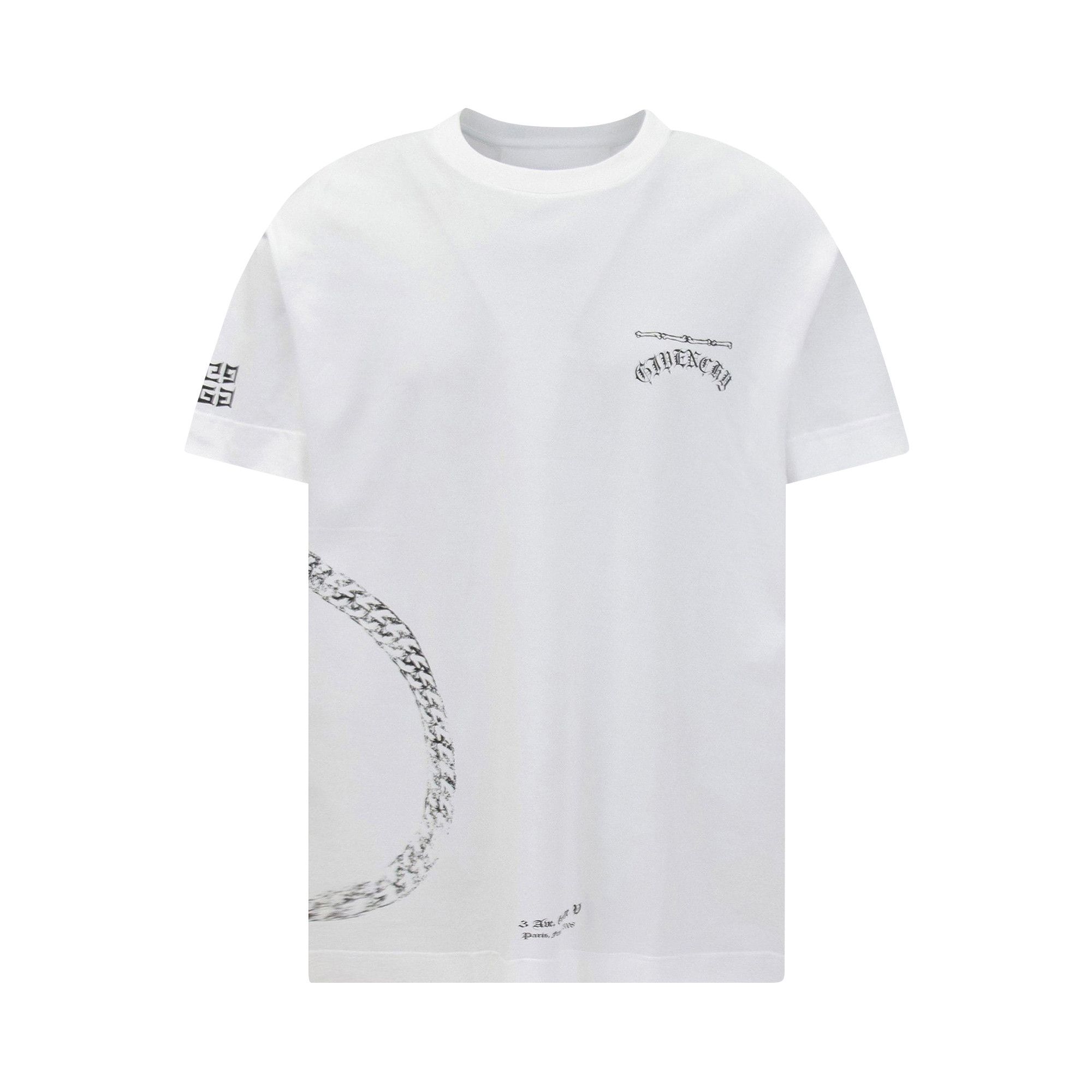 GIVENCHY - 【姫路東店】 中古 GIVENCHY | ジバンシィ 半袖Ｔシャツ SYMBOL CIRCLE CHAIN SLIM FIT T-SHIRT BM716C3Y6B ホワイト サイズ：S 【135】 GIVENCHY - 【姫路東店】 中古 GIVENCHY | ジバンシィ 半袖T