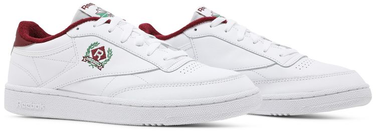 Reebok Club C 85 OG Crest   White Classic Burgundy