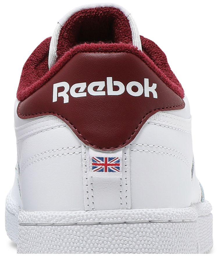 Reebok Club C 85 OG Crest   White Classic Burgundy