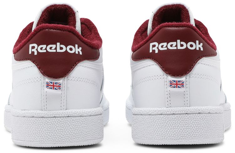 Reebok Club C 85 OG Crest   White Classic Burgundy