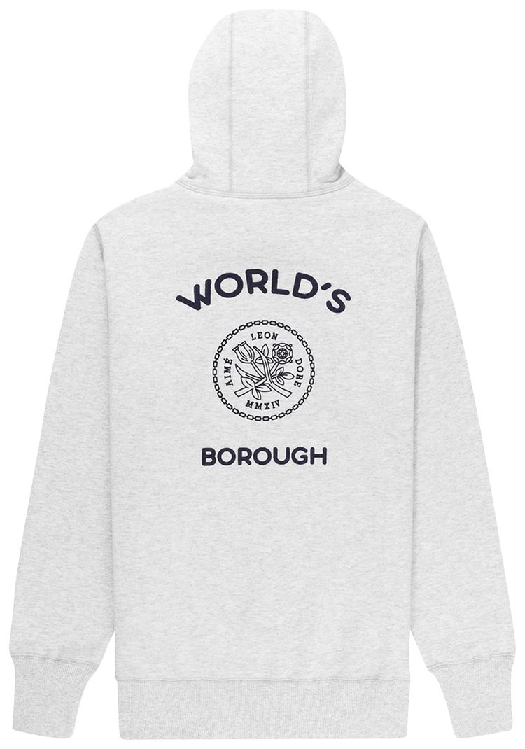 Aime Leon Dore Worlds Borough Hoodie Silver Mix