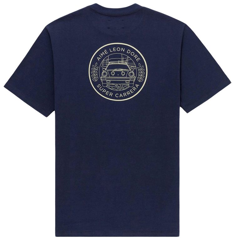 Aime Leon Dore x Porsche 911SC Grille Badge T Shirt Evening Blue
