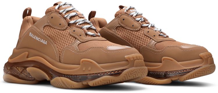 Balenciaga Triple S Sneaker Clear Sole   Light Camel