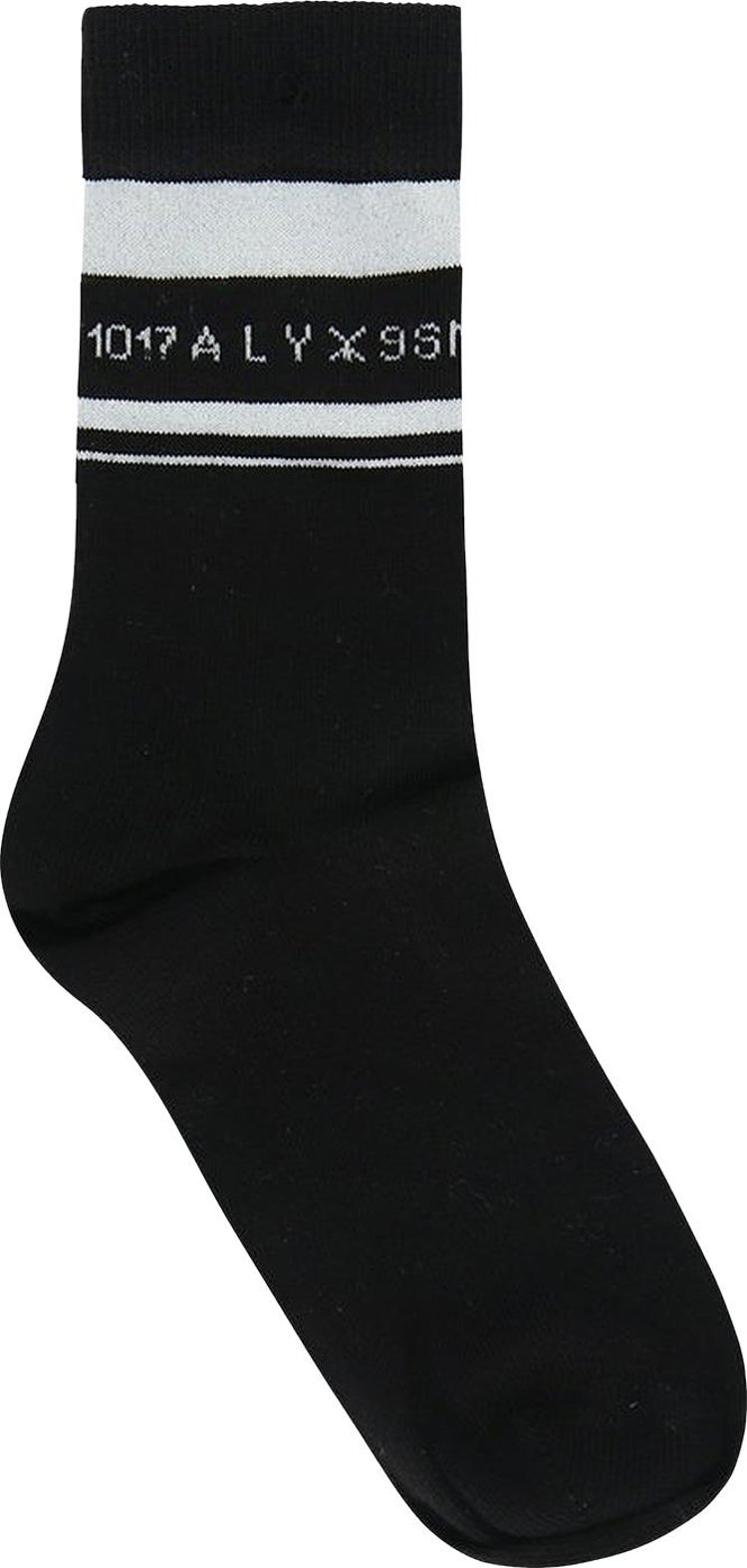 1017 ALYX 9SM Horizontal Stripe Sock 'Black'