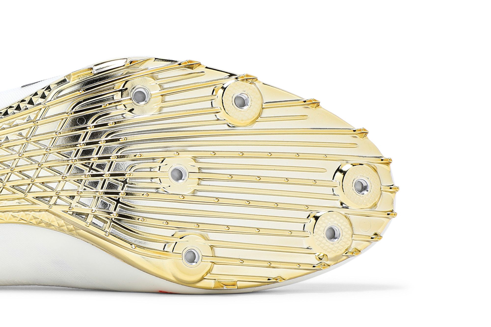 White and gold track spikes on sale