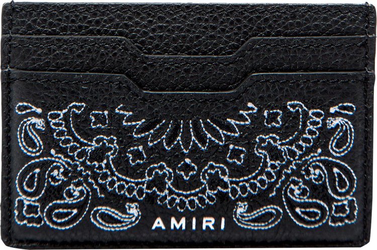 Amiri Leather Bandana Cardholder 'Black'