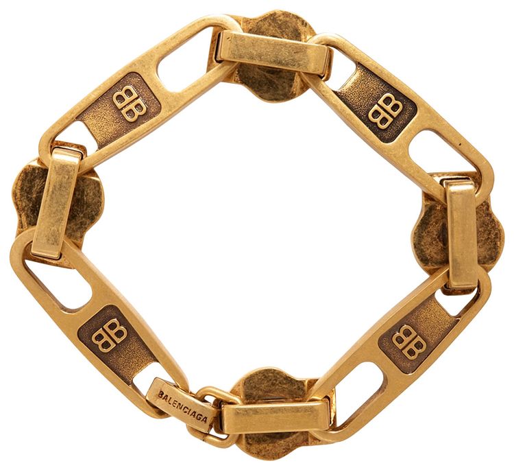 Balenciaga Zip Bracelet Antique Gold