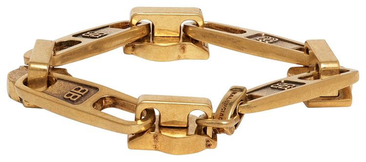 Balenciaga Zip Bracelet Antique Gold