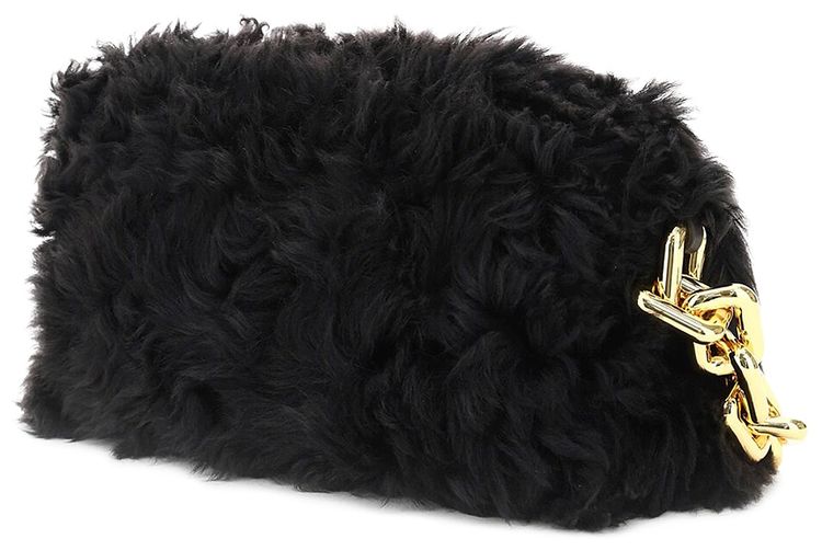 Bottega Veneta Shearling Chain Bag FondantGold