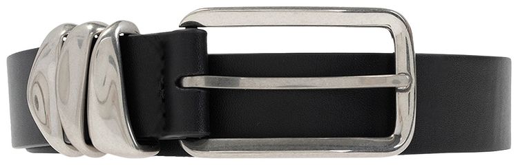 Bottega Veneta Metal Loops Belt BlackSilver