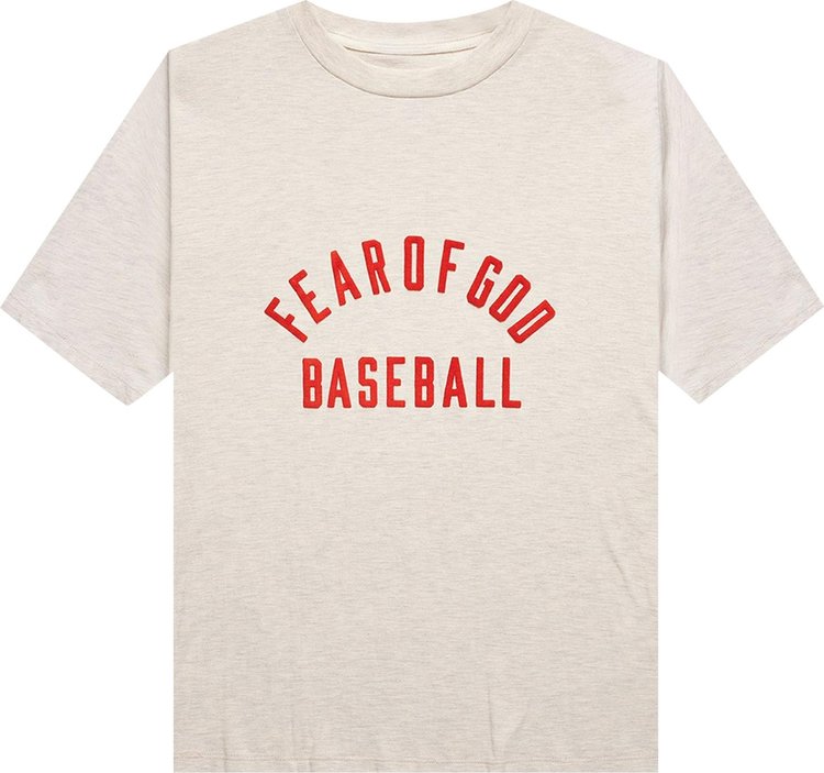 Fear of God Baseball Tee 'Cream/Heather Grey/Red'