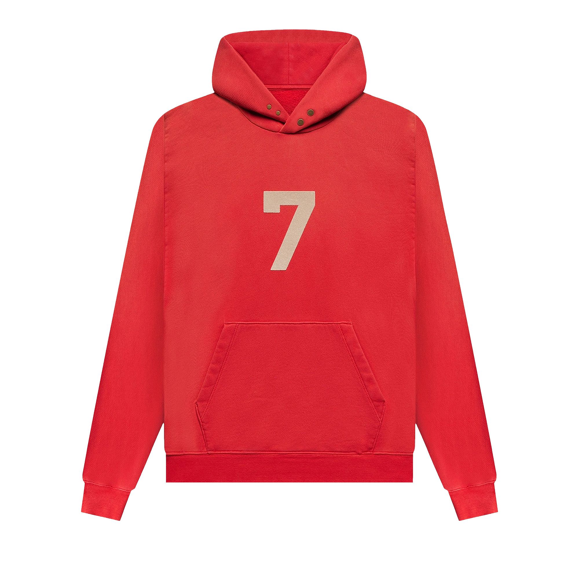 Fear of god 7th vintage sweat スエット Buy Fear of God 7 Hoodie 'Vintage Red' - FG50 075FLC 646