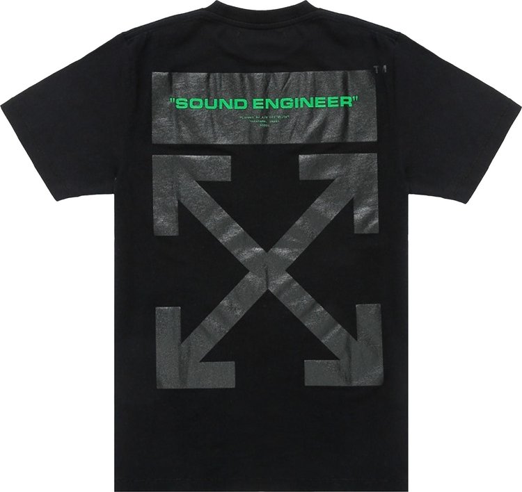 Off White x Pioneer Sound Engineering Console T Shirt BlackBrilliant Green