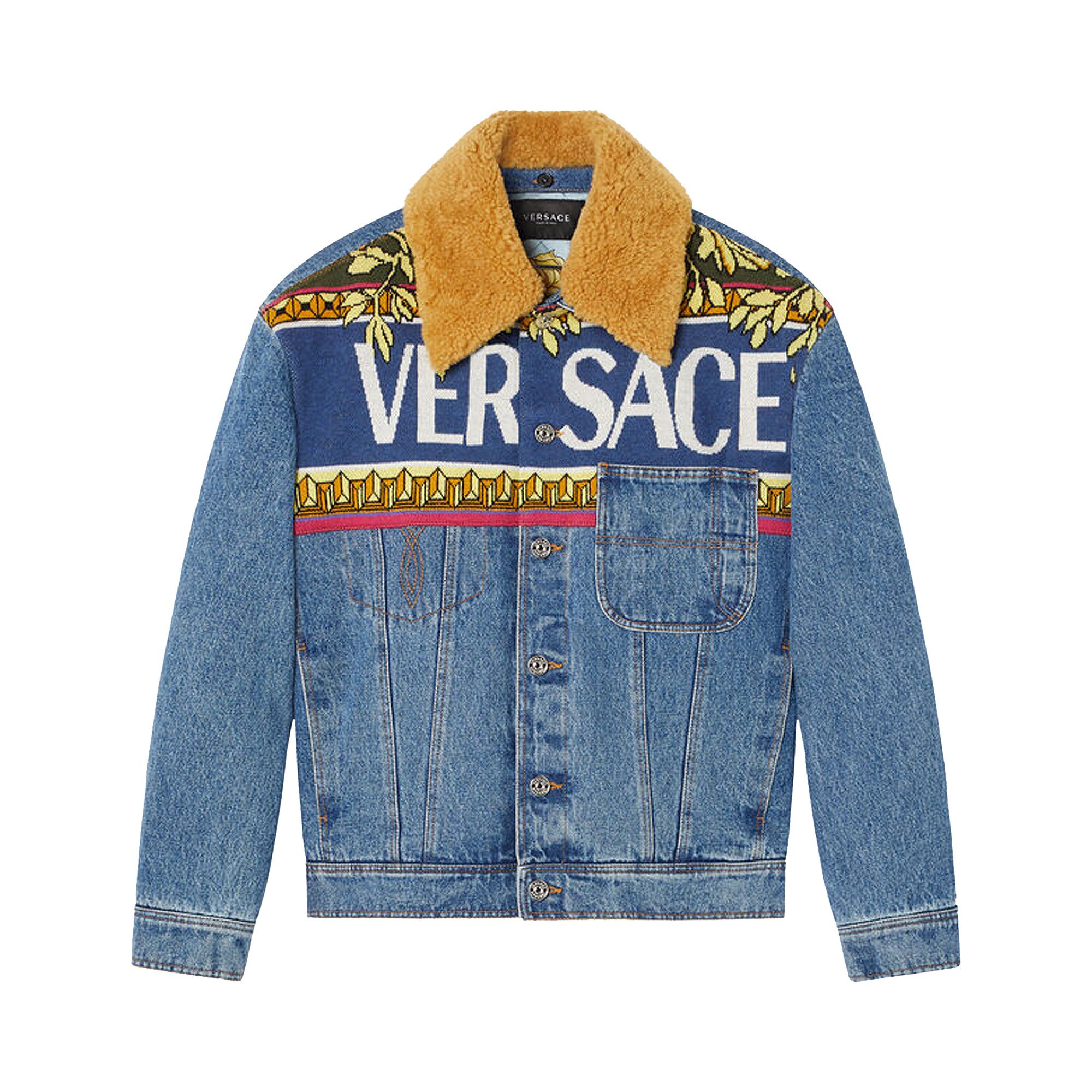 Versace Logo Denim Jacket 'Blue' | GOAT