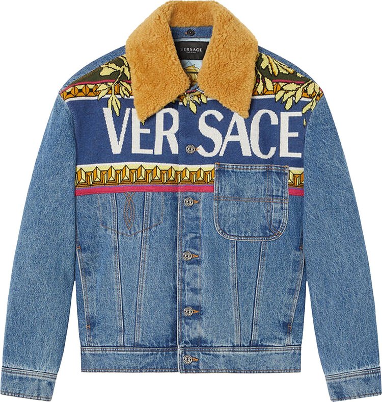 Versace Logo Blouson Denim Jacket