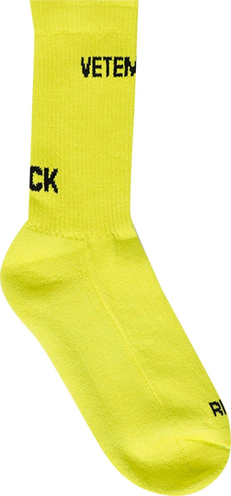 Vetements Logo Socks 'Neon Yellow/Black'