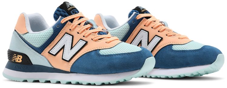 New Balance Wmns 574 Light Mango Blue