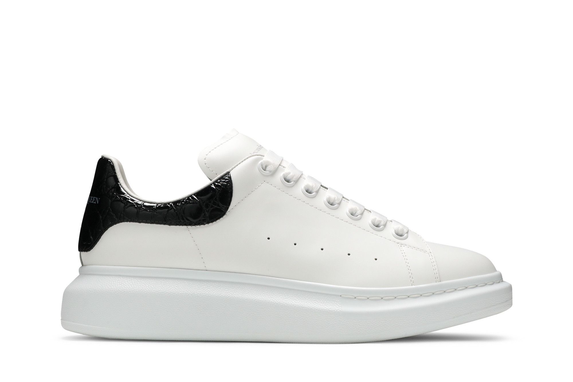 Buy Alexander McQueen Oversized Sneaker Black Crocodile 625162 WHYB8 9061 GOAT