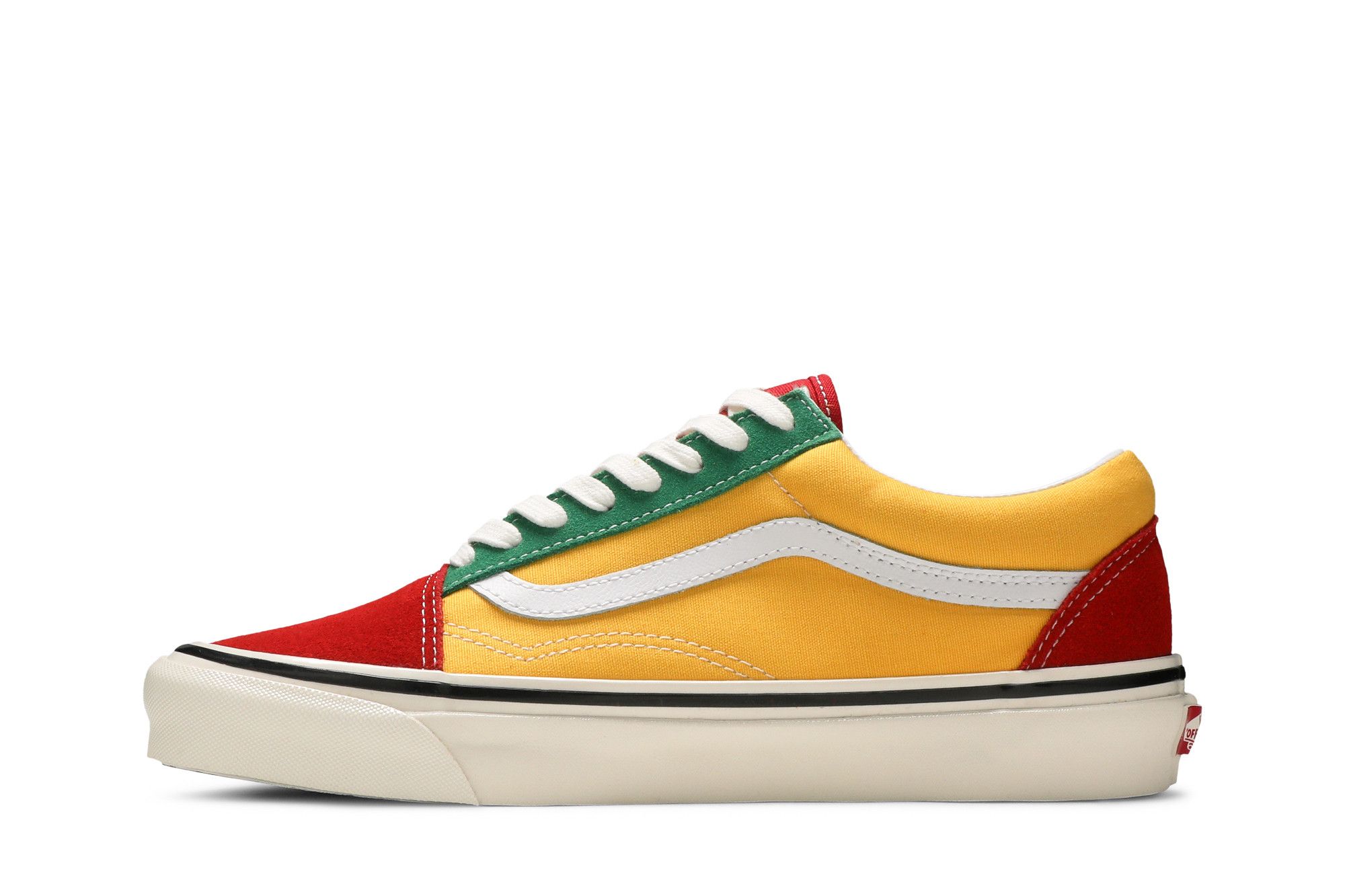 Vans old skool red green yellow best sale