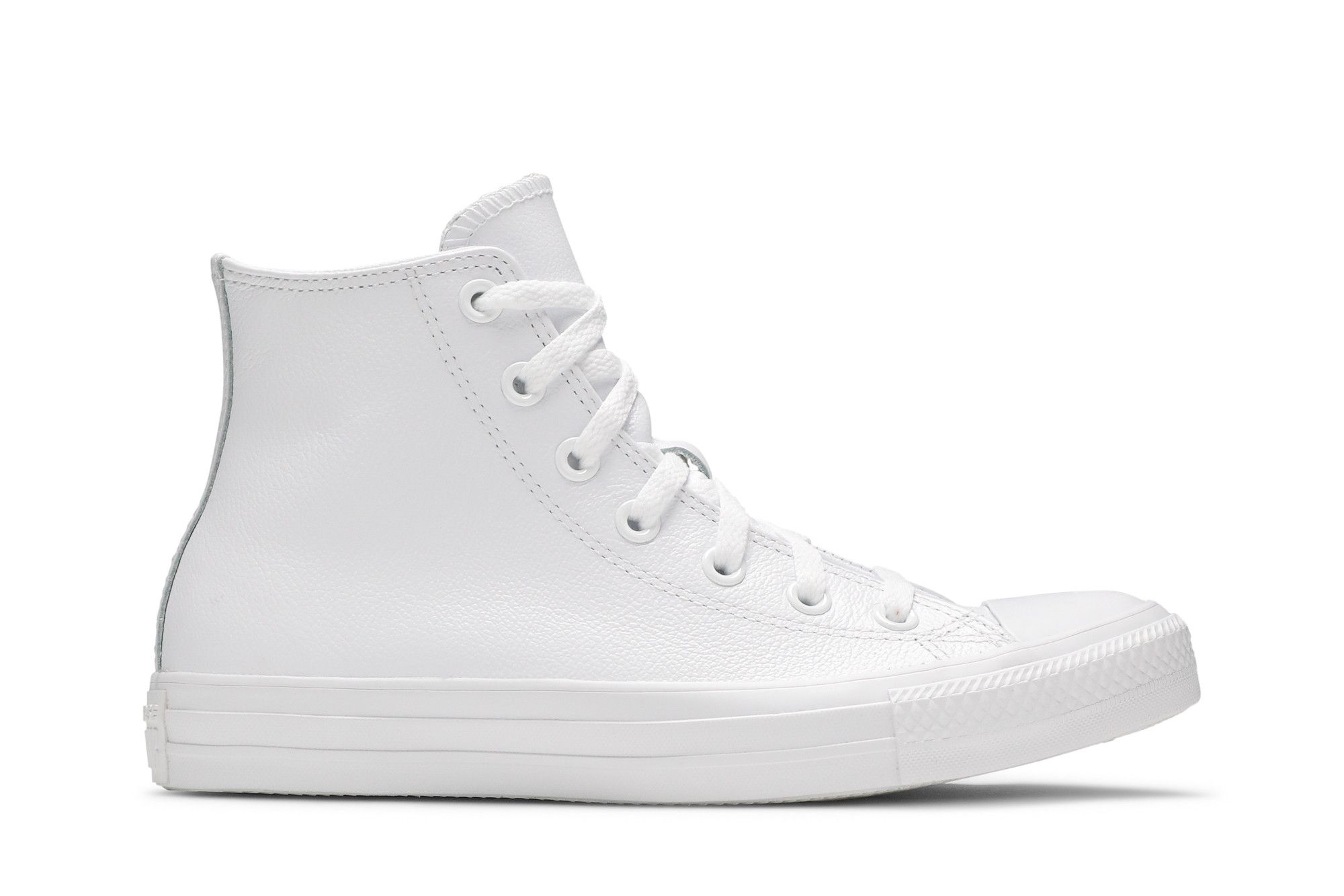 All white top monochrome converse