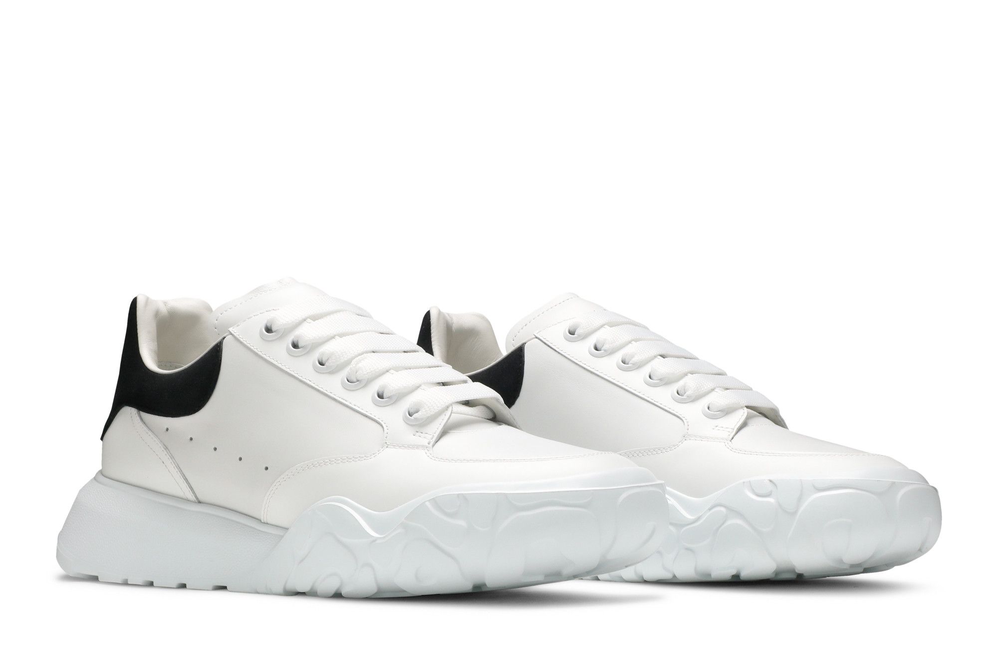 Buy Alexander McQueen Oversized Court Trainer 'White Black