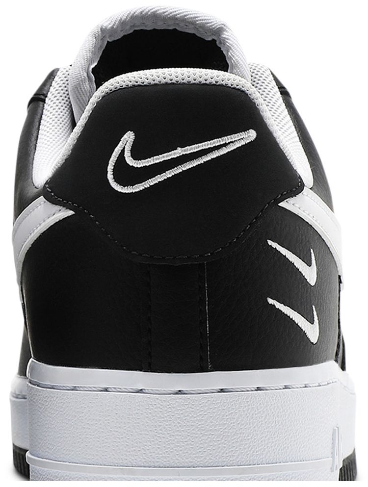 Nike Air Force 1 07 LV8 Double Swoosh   Black White