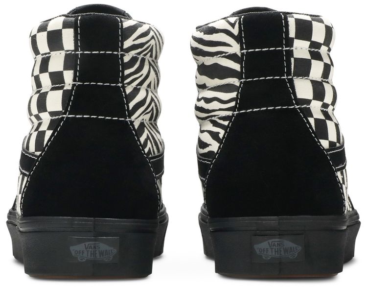 Vans Sk8 Hi ComfyCush Mixed Media   Black Checker