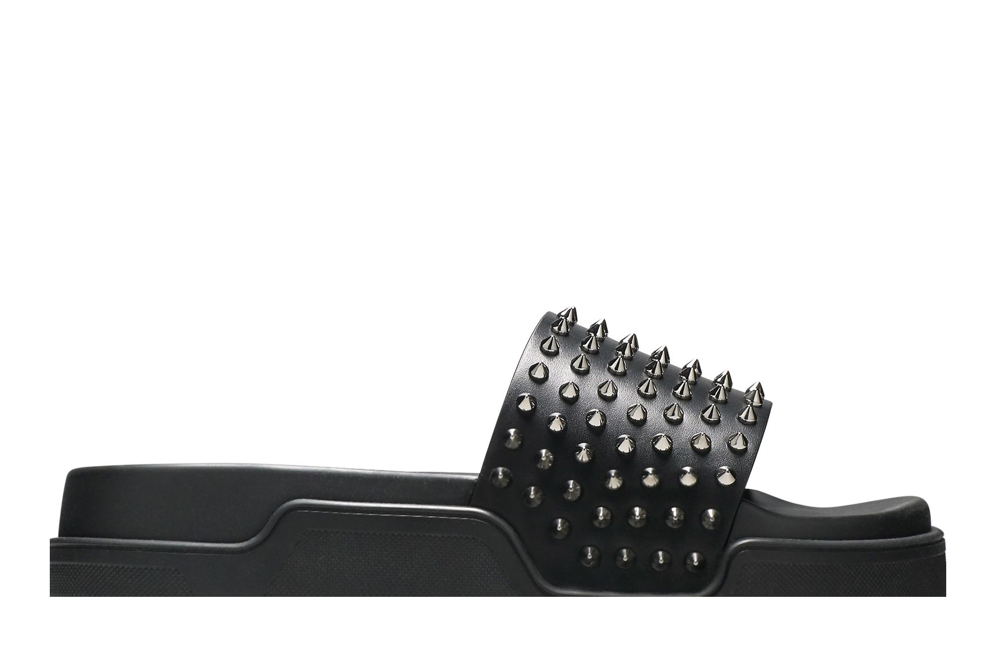 Christian Louboutin ルブタン＊スパイクスライド Christian Louboutin Pool Fun Spiked Leather Slide Sandals