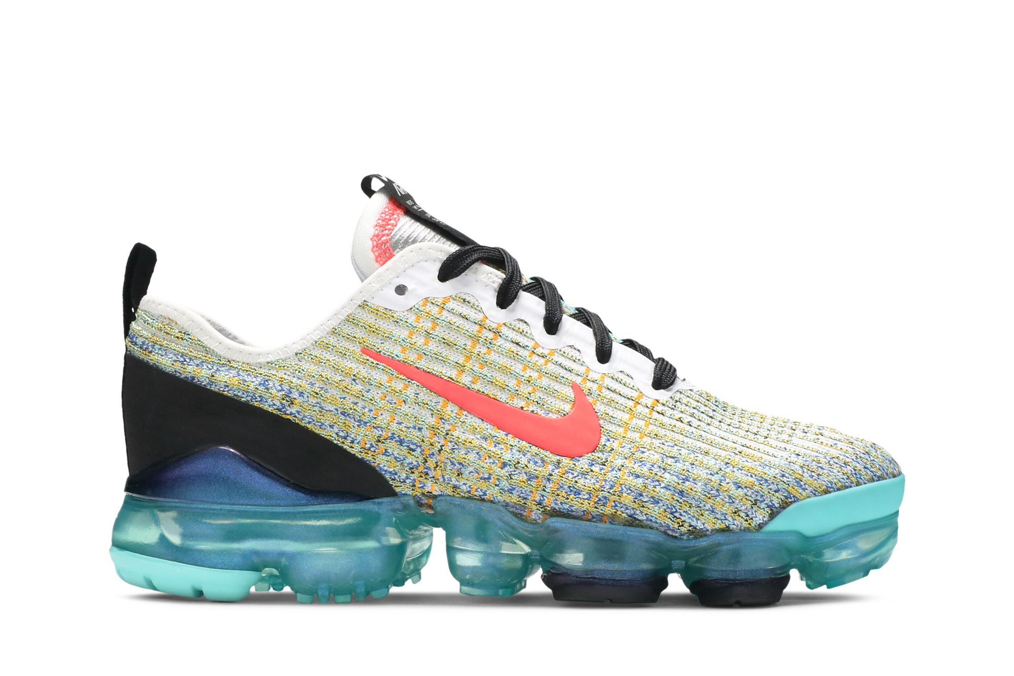 Buy Air VaporMax Flyknit 3 GS White Crimson Turqoise BQ5238