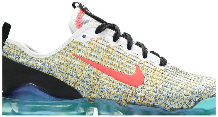Nike Air VaporMax Flyknit 3 GS White Crimson Turqoise