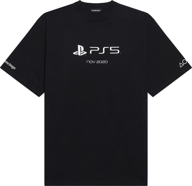 Balenciaga Playstation Boxy T-Shirt 'Black'