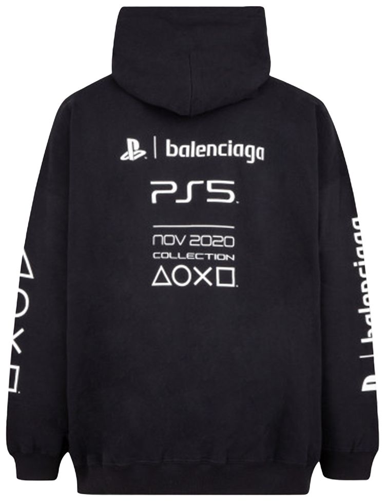 Balenciaga Playstation Boxy Hoodie Black
