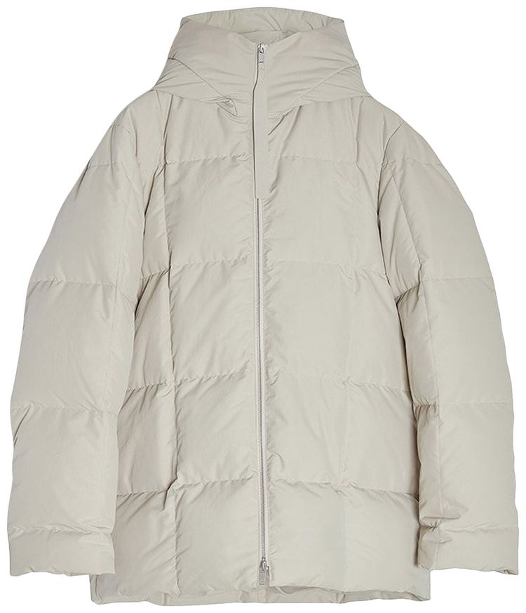 Jil Sander Fill Down Hooded Blouson Light GreyGreen