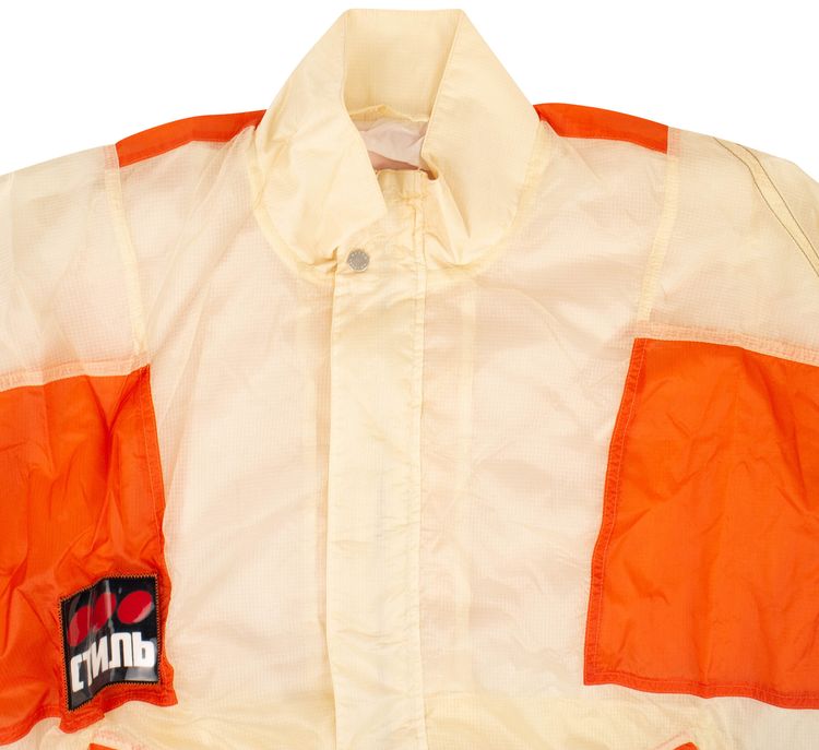 Heron Preston Parachute Windbreaker Off WhiteOrange