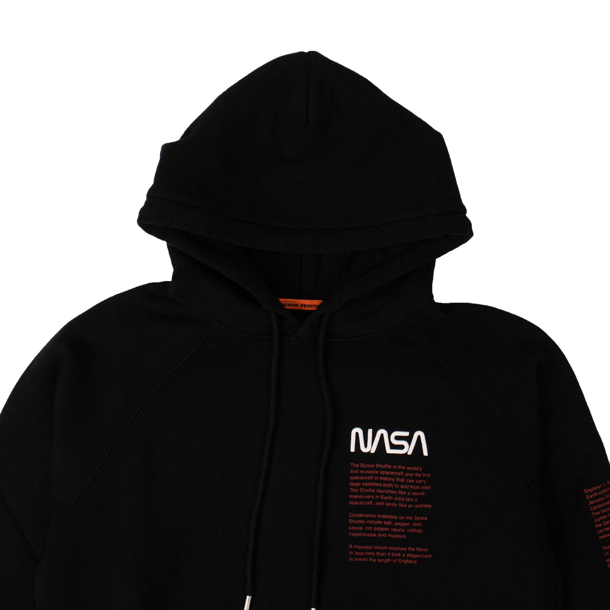 Buy Heron Preston Nasa Raglan Hood Black HMBB001F198080201088 GOAT SA