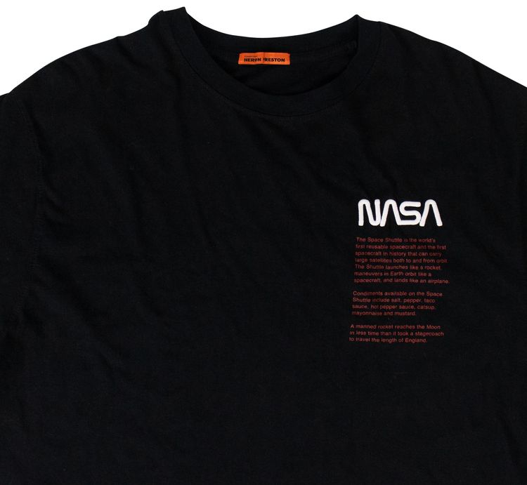 Heron Preston Nasa Facts Short Sleeve T Shirt Black